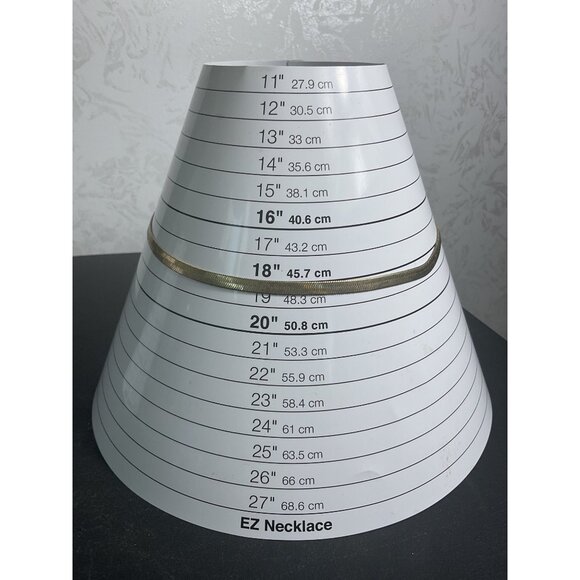 Gold-Tone Herringbone Chain Necklace 18" With Lobster Clasp For Women - Picture 2 of 4